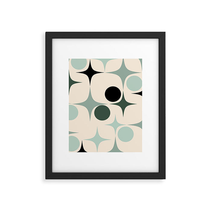 Modern Retro Geo Framed Art Print Gallery Image 1