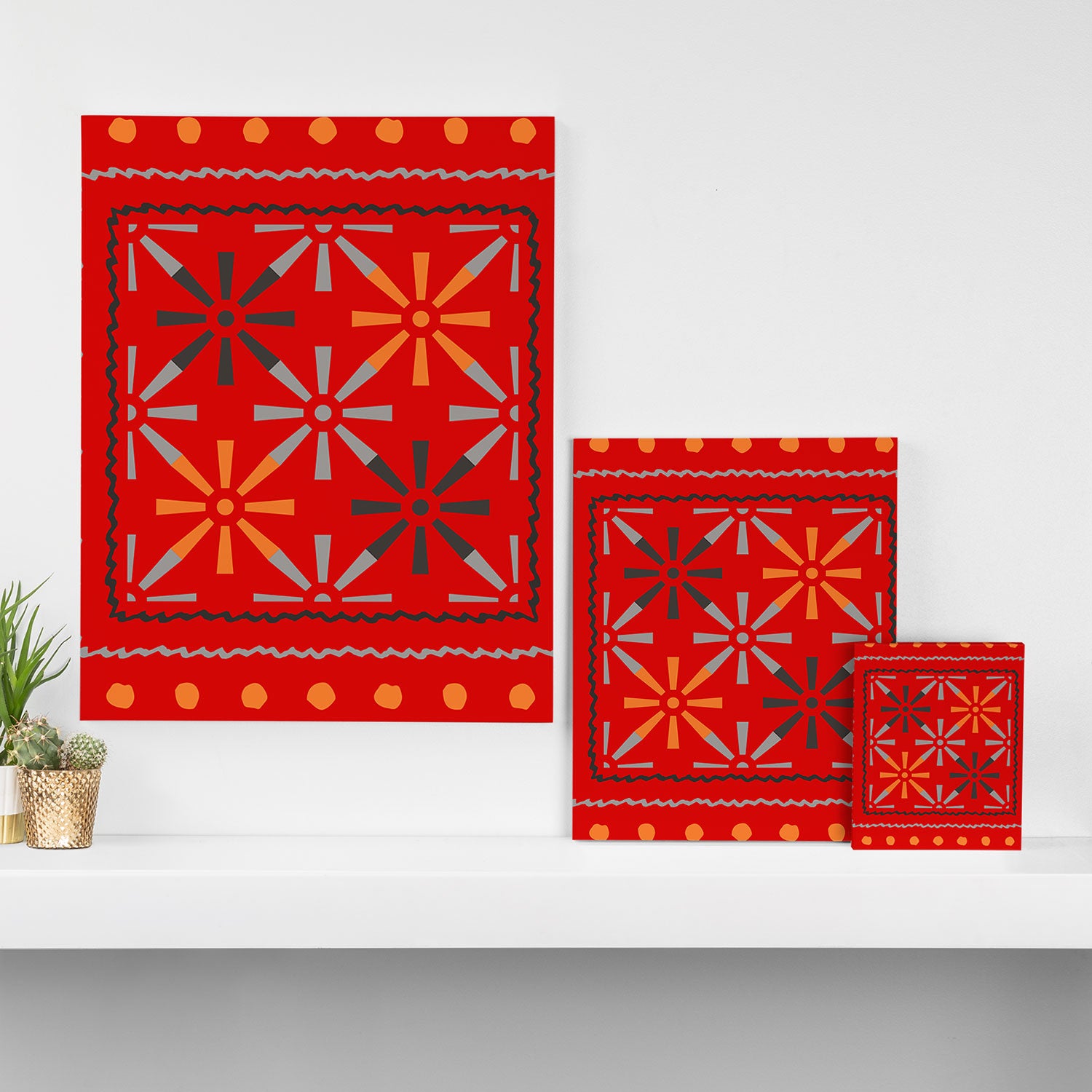 Nativo Red Canvas Print Gallery Image 3