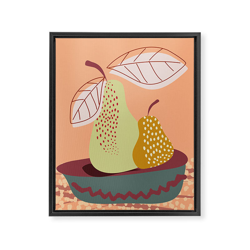 Pears abstract still life Framed Canvas Print Gallery Image 8