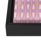 Pink Asymetrical Geometric Framed Canvas Print Gallery Image 3