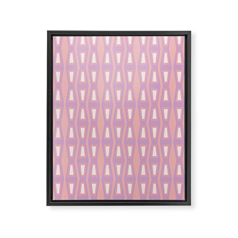 Pink Asymetrical Geometric Framed Canvas Print Gallery Image 6