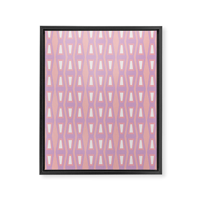 Pink Asymetrical Geometric Framed Canvas Print Gallery Image 1