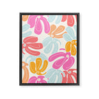 Retro Floral Spring Framed Canvas Print Gallery Image 8