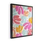 Retro Floral Spring Framed Canvas Print Gallery Image 2