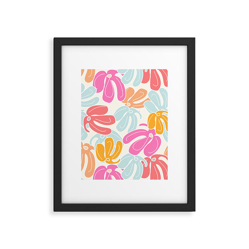Retro Floral Spring Framed Art Print Gallery Image 6