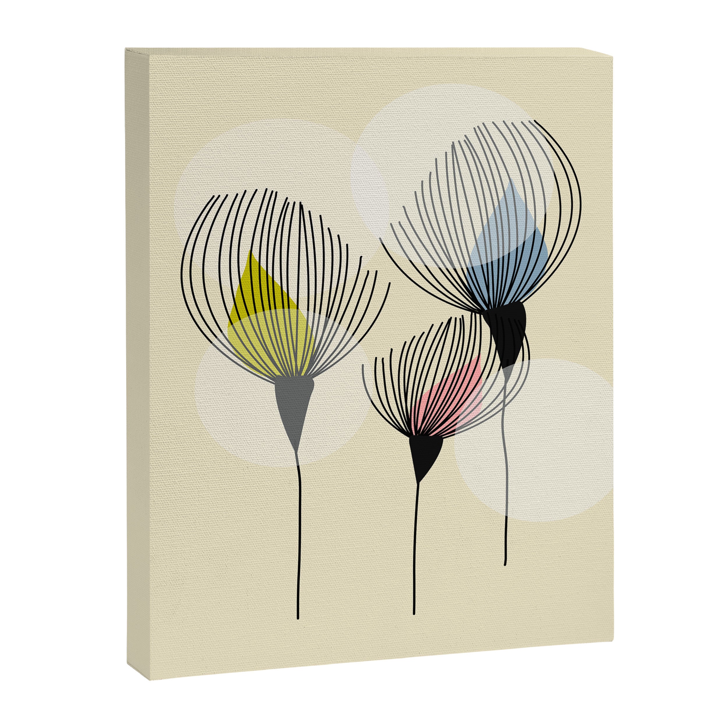 Retro Minimal Flowers Canvas Print Gallery Image 6