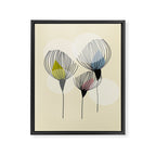 Retro Minimal Flowers Framed Canvas Print Gallery Image 6