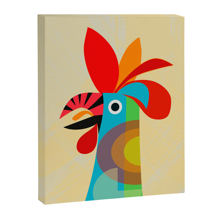 Rooster in bold colors Canvas Print Gallery Image 1