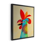 Rooster in bold colors Framed Canvas Print Gallery Image 2