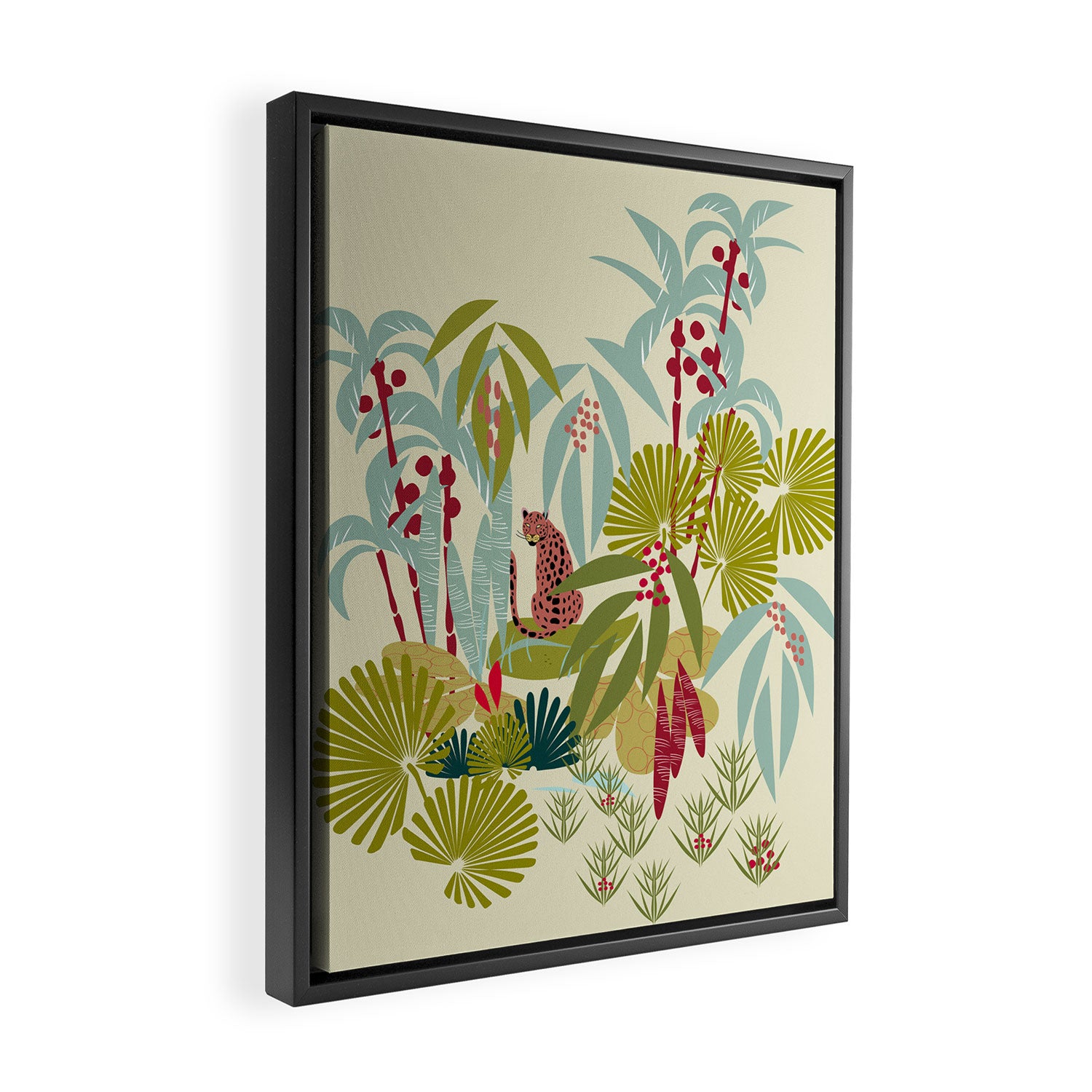 Savanna Leopard Framed Canvas Print Gallery Image 2