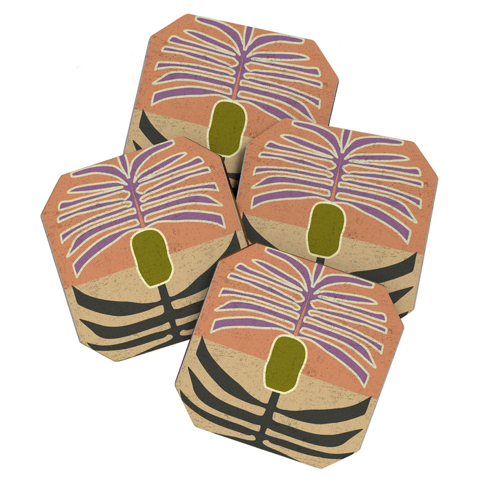 Stylized Palm Tree Coaster Gallery Image 1