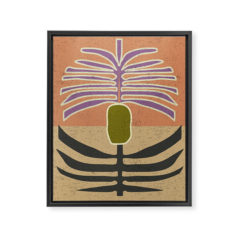 Stylized Palm Tree Framed Canvas Print Gallery Image 6