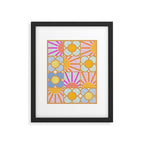 Sun and Blooms Patchwork Framed Art Print Gallery Image 6