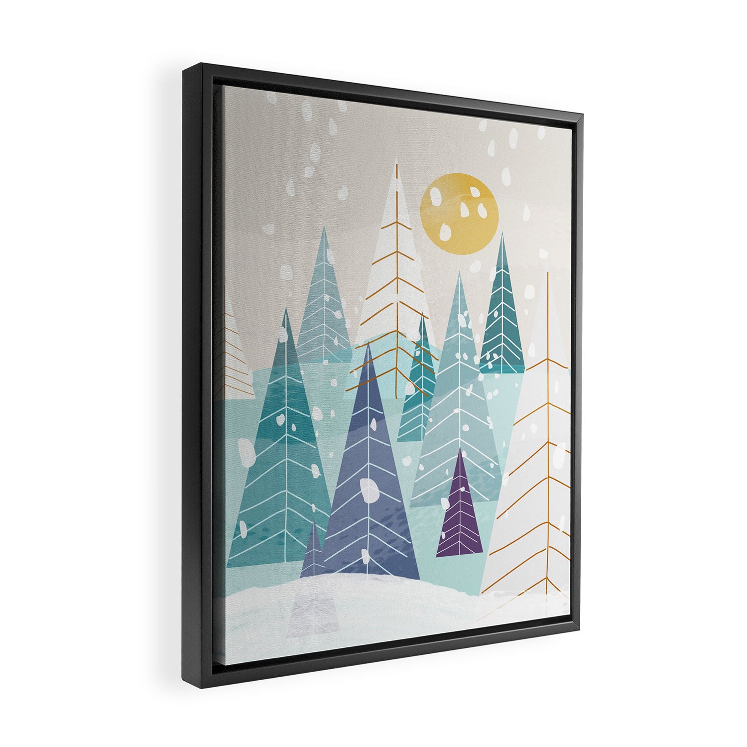 Winter Landscape Framed Canvas Print Gallery Image 2
