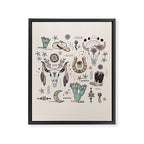 Boho Tribal Cowgirl Ephemera - cream Framed Canvas Print Gallery Image 8