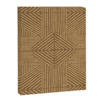 Golden ochre lines - textured abstract geometric Canvas Print Gallery Image 8