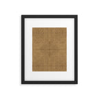 Golden ochre lines - textured abstract geometric Framed Art Print Gallery Image 6