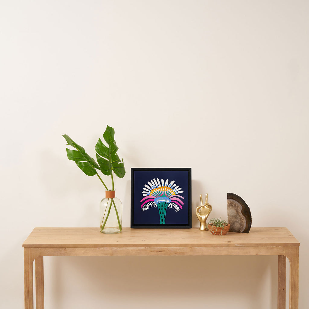 Zelestial Flower Framed Canvas Print Gallery Image 3