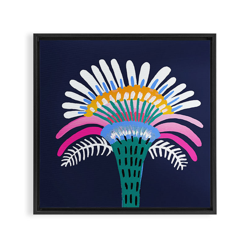 Zelestial Flower Framed Canvas Print Gallery Image 3