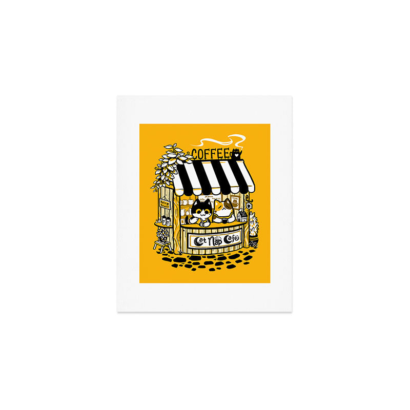 Cat Nap Cafe Art Print Gallery Image 1