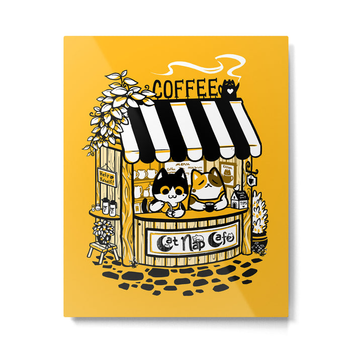 Cat Nap Cafe Metal Print Gallery Image 1