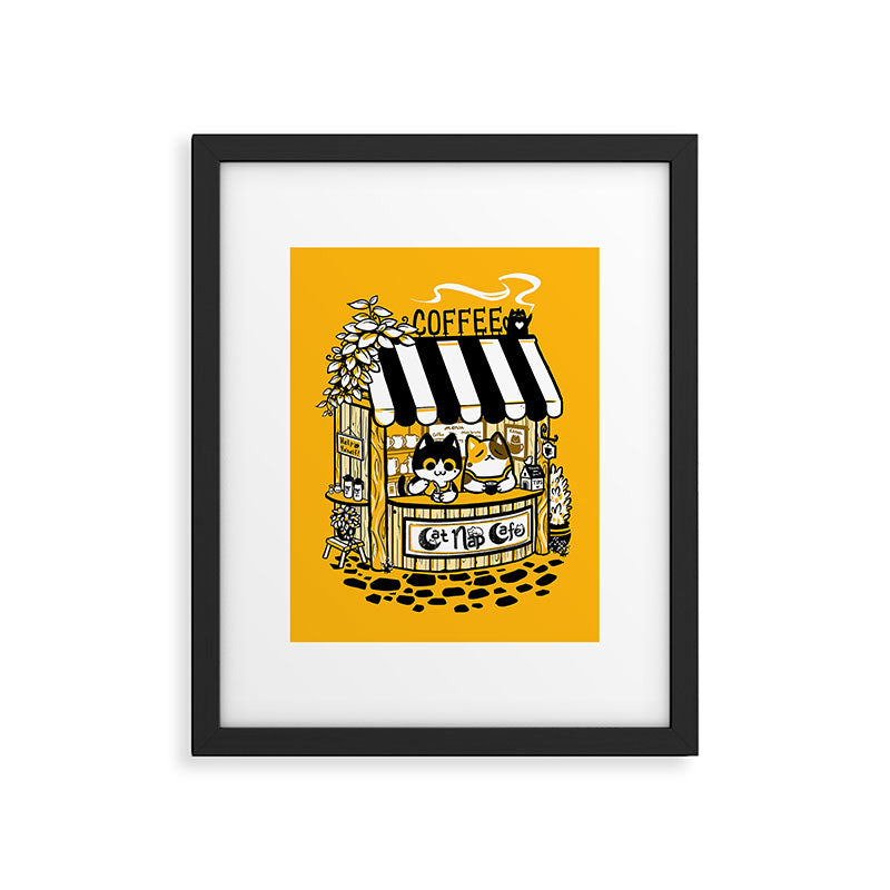 Cat Nap Cafe Framed Art Print Gallery Image 6