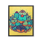 Catcus Patch Framed Canvas Print Gallery Image 8