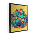 Catcus Patch Framed Canvas Print Gallery Image 2