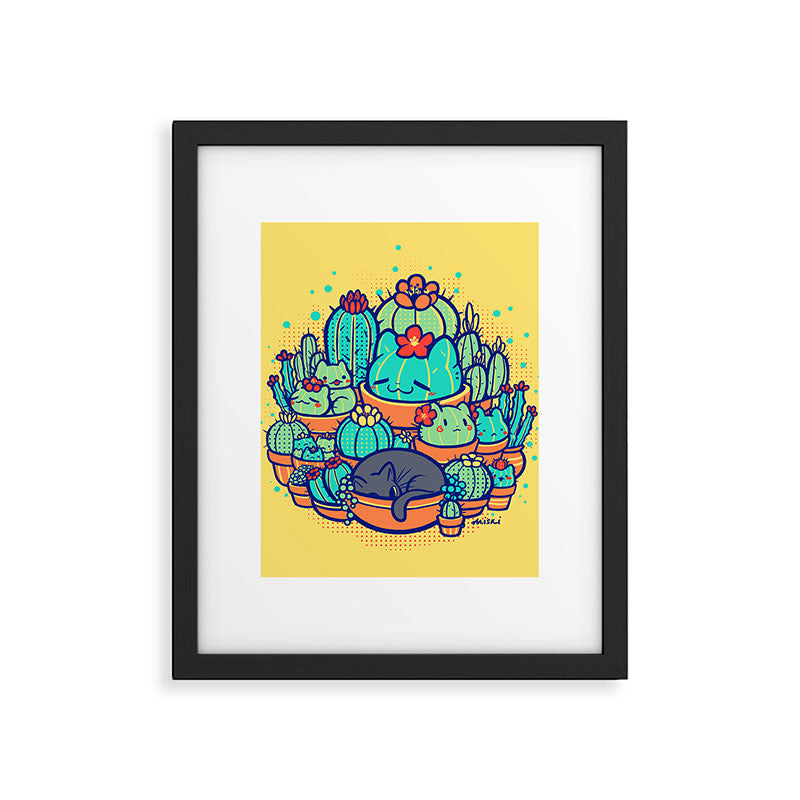 Catcus Patch Framed Art Print Gallery Image 6
