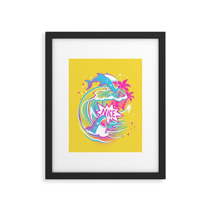 NICE SHARK Framed Art Print Gallery Image 6