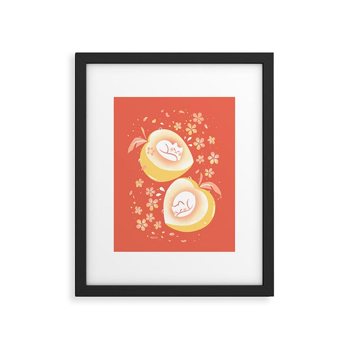 Peach Kitten Framed Art Print Gallery Image 1