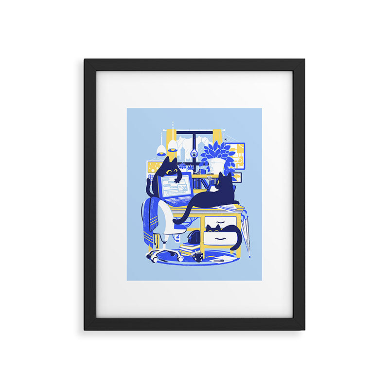 Working From Home Framed Art Print Gallery Image 6