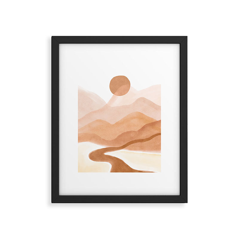 Dreamy mountain sun landscape Framed Art Print Gallery Image 5