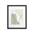 Green watercolor shapes Framed Art Print Gallery Image 5