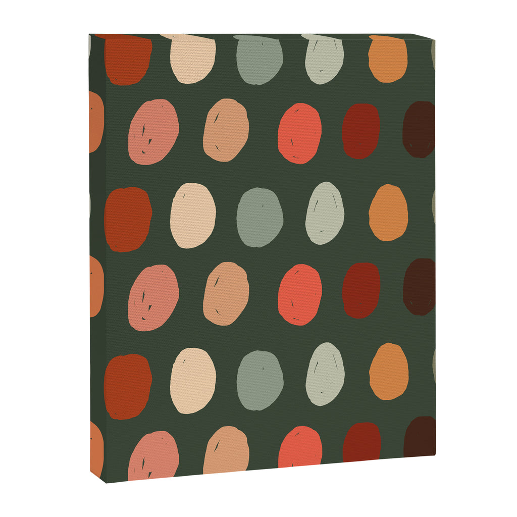 Hand drawn pastel dots pattern Canvas Print Gallery Image 8