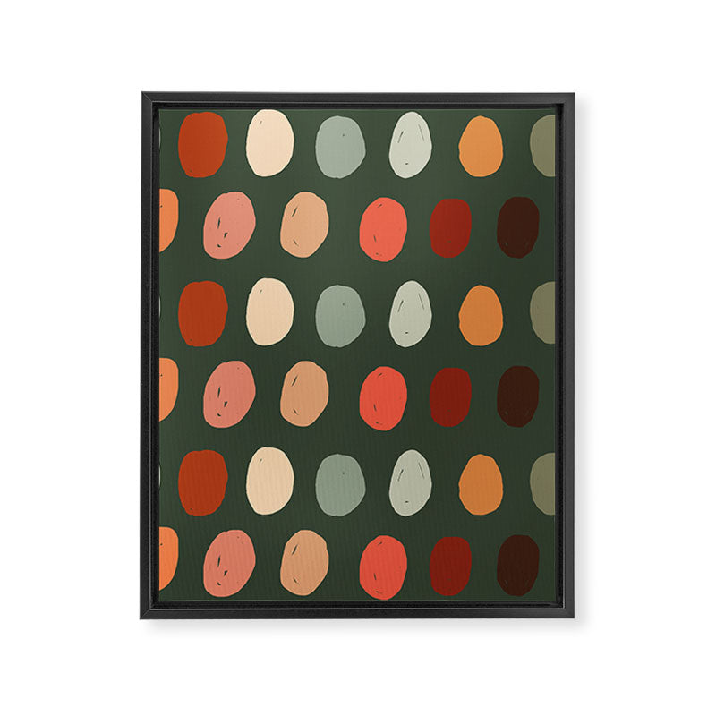 Hand drawn pastel dots pattern Framed Canvas Print Gallery Image 8