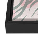Pastel pink abstract leaf pattern Framed Canvas Print Gallery Image 3