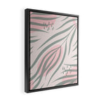 Pastel pink abstract leaf pattern Framed Canvas Print Gallery Image 2