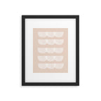 Pink & white geometric shapes pattern Framed Art Print Gallery Image 5