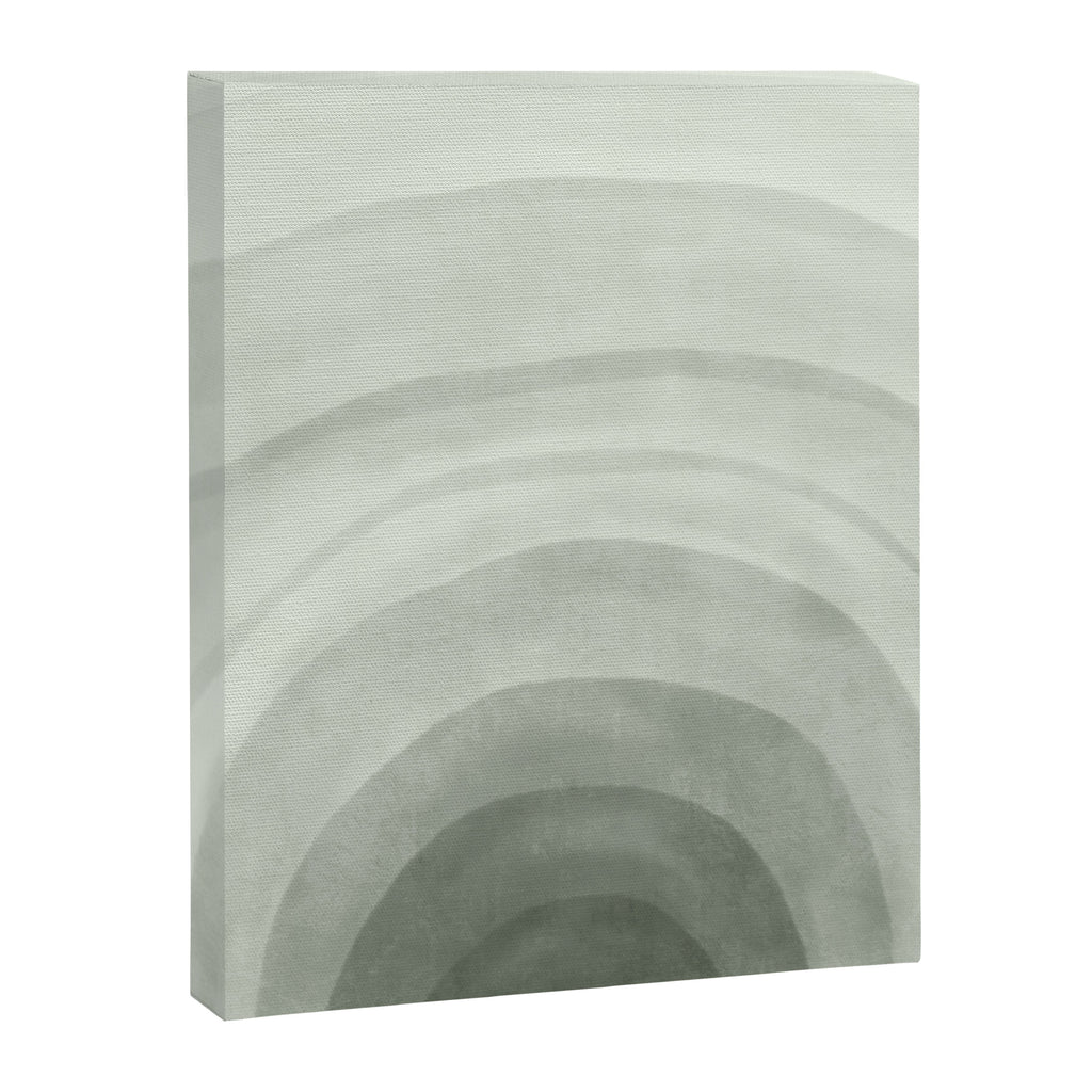 Sage green abstract watercolor rainbow Canvas Print Gallery Image 6