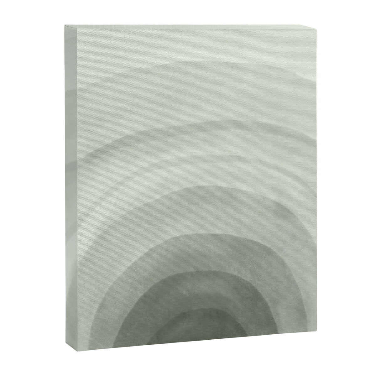 Sage green abstract watercolor rainbow Canvas Print Gallery Image 6