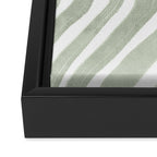 Sage green flow lines Framed Canvas Print Gallery Image 3