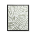 Sage green leaf line art Framed Canvas Print Gallery Image 6