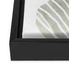 Sage green tropical leaves Framed Canvas Print Gallery Image 3