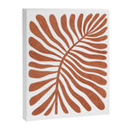 Terracotta abstract leaf Canvas Print Gallery Image 6