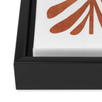 Terracotta abstract leaf Framed Canvas Print Gallery Image 3