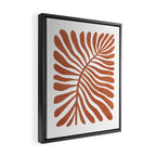 Terracotta abstract leaf Framed Canvas Print Gallery Image 2