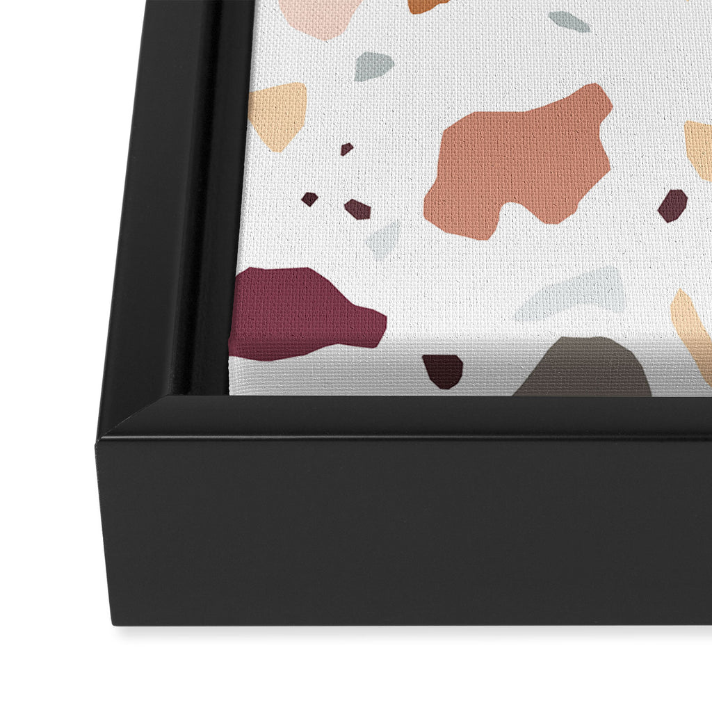 Terrazzo marble pattern Framed Canvas Print Gallery Image 3