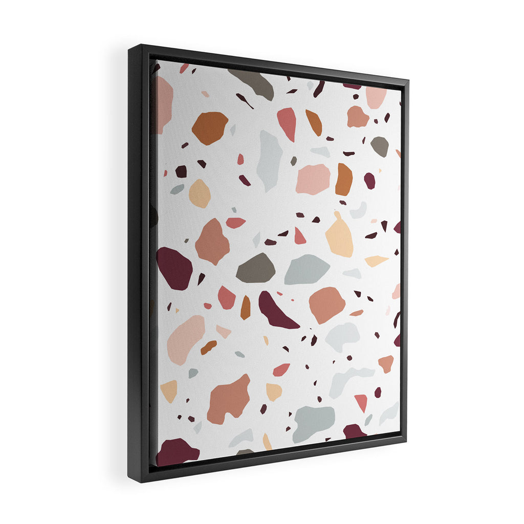 Terrazzo marble pattern Framed Canvas Print Gallery Image 2