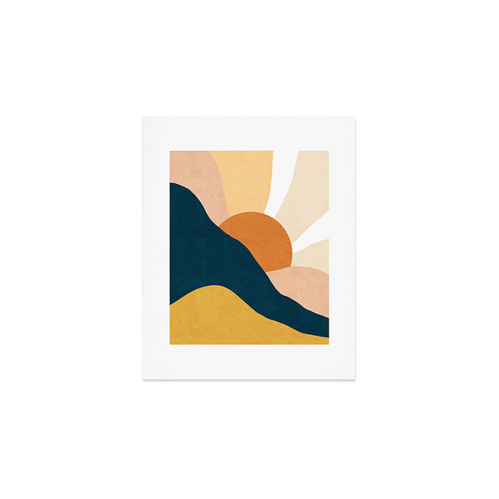 Warm Boho mountain sunset Art Print Gallery Image 1